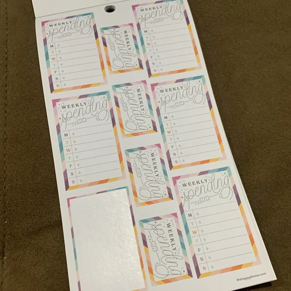 Happy Planner Sticker Bundle - 2 budget themed sticker books EUC